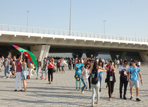 İlk Avropa Oyunlarının bağlanış mərasiminə dəqiqələr qalır. Bakı, Azərbaycan, 28 iyun 2015